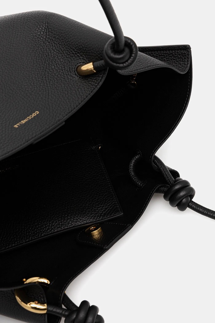 Coccinelle geantă shopper pentru femei din piele FINN E1.U07.11.02.01 negru