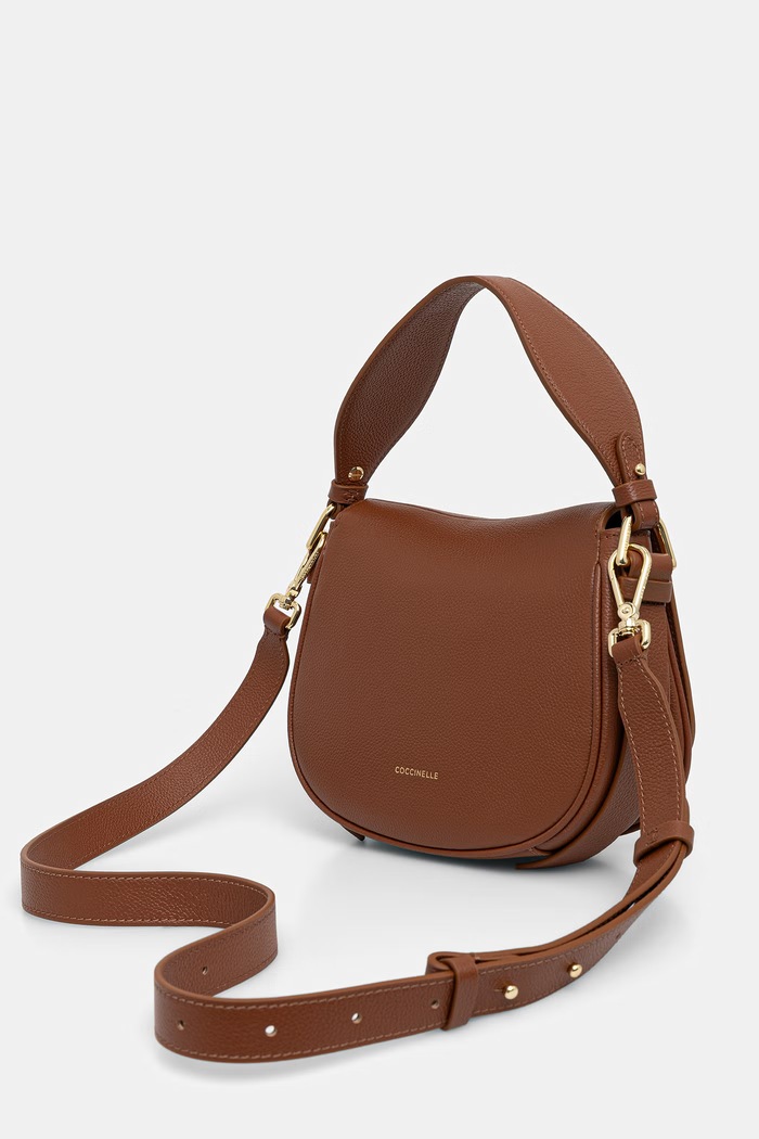 Doplňky Coccinelle crossbody kabelka dámská kožená MAVERY E1.U7F.18.02.01 hnědá