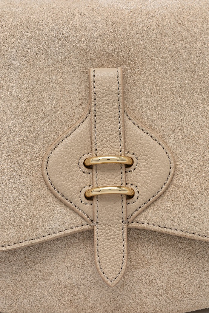 Accesorii Coccinelle geantă de mana din piele întoarsă MAVERY SUEDE E1.U7H.18.01.01 bej