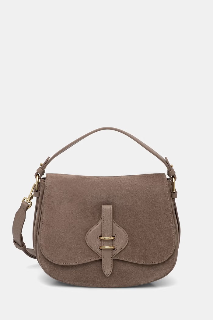 Coccinelle geantă crossbody pentru femei din piele întoarsă MAVERY SUEDE bej E1.U7H.18.01.01