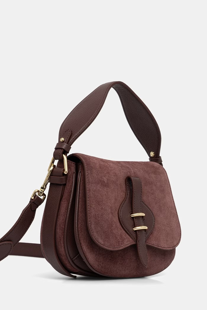 Coccinelle crossbody kabelka dámska semišová MAVERY SUEDE E1.U7H.18.02.01 hnedá SS26