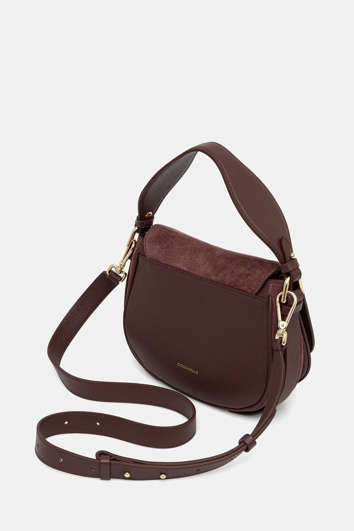 Doplnky Coccinelle crossbody kabelka dámska semišová MAVERY SUEDE E1.U7H.18.02.01 hnedá