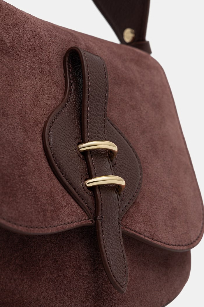 Coccinelle crossbody kabelka dámska semišová MAVERY SUEDE hnedá E1.U7H.18.02.01