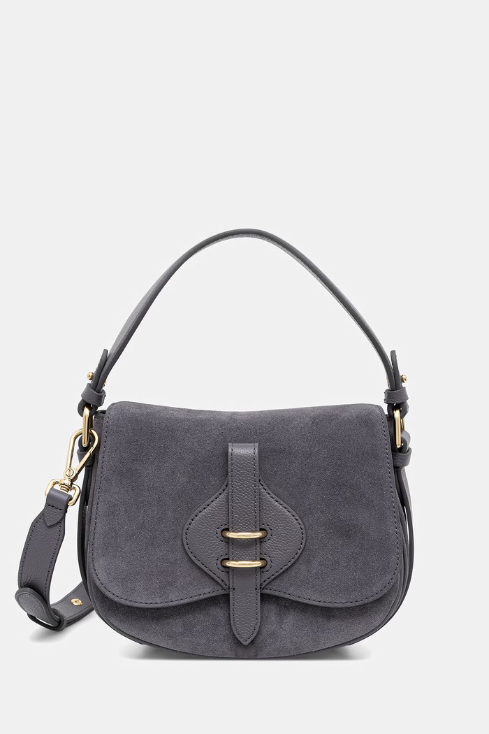 Coccinelle torebka crossbody damska zamszowa MAVERY SUEDE szary E1.U7H.18.02.01