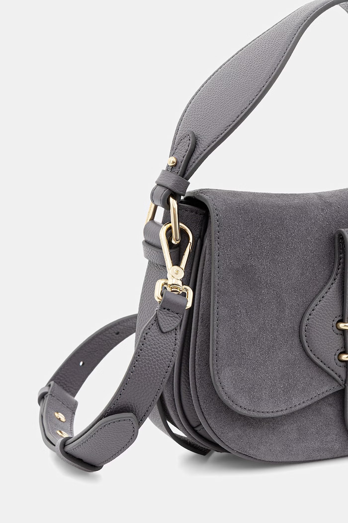Coccinelle torebka crossbody damska zamszowa MAVERY SUEDE E1.U7H.18.02.01 szary SS26