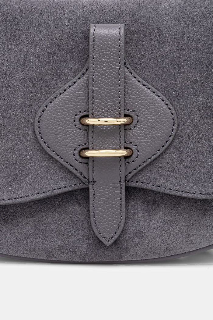 Coccinelle torebka crossbody damska zamszowa MAVERY SUEDE szary E1.U7H.18.02.01