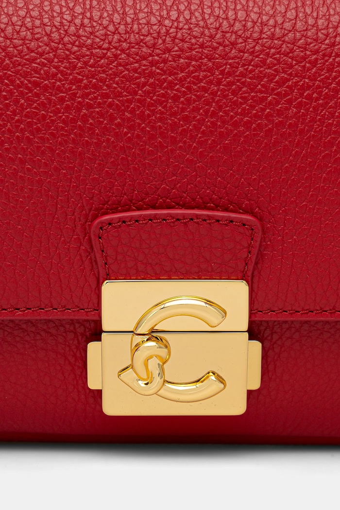 Usnjena torbica Coccinelle C-ME LOCK rdeča E1.U4K.12.02.01