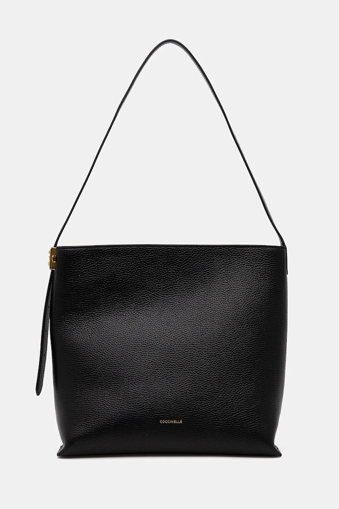 Coccinelle geantă de piele C-ME LOCK uni negru E1.U4K.13.02.01