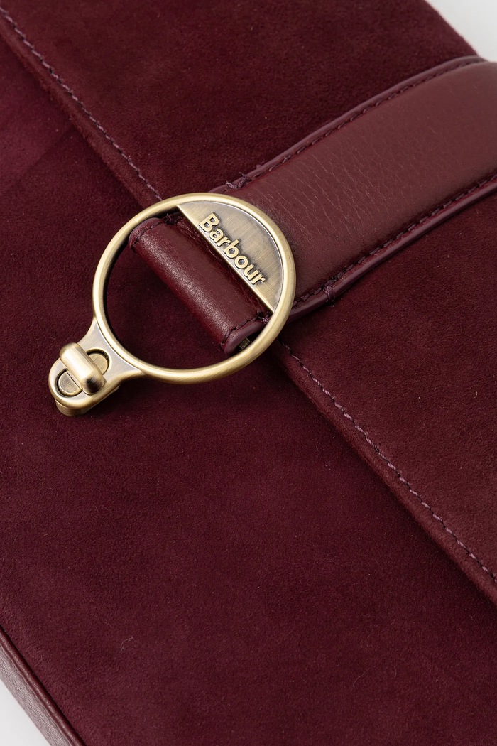 Semišová kabelka Barbour Rosa burgundské LBA0508