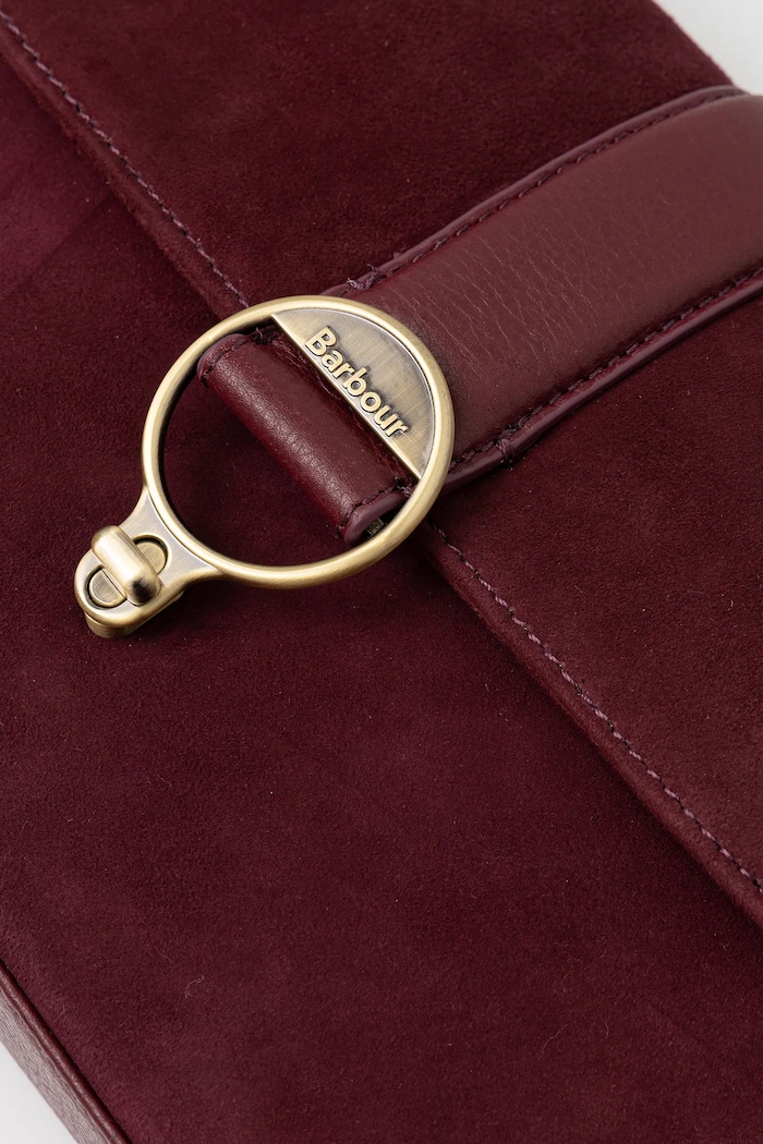 Semišová kabelka Barbour Rosa burgundské LBA0508