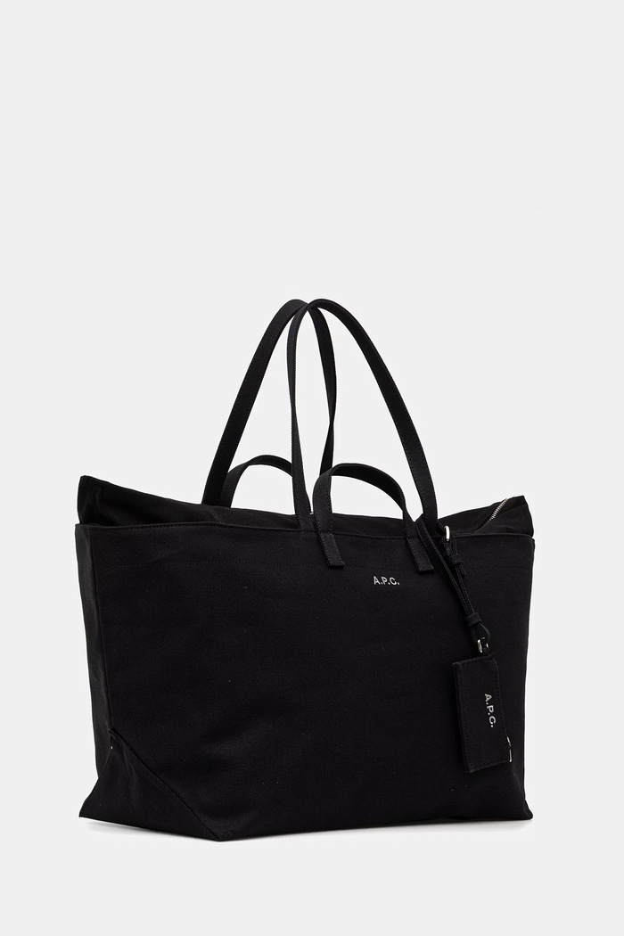 Bavlněná kabelka A.P.C. LE DRUMMER TOILE COHMP.F67046 černá SS26