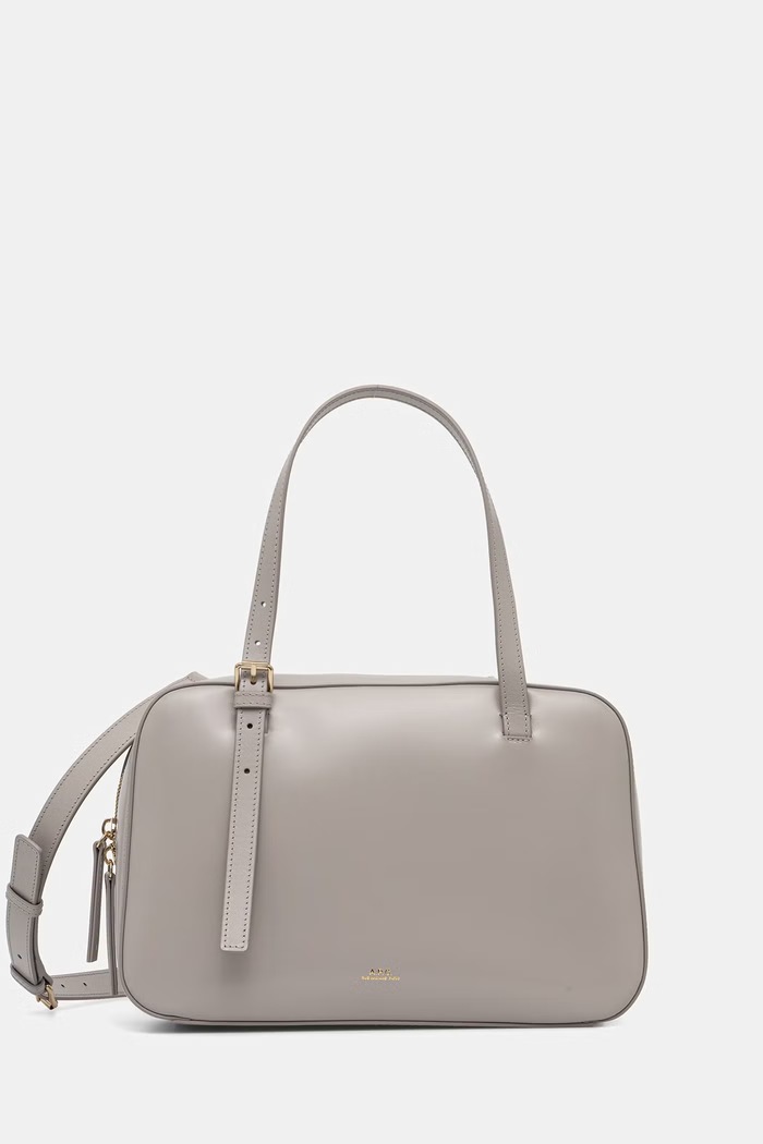 A.P.C. torebka crossbody damska skórzana SAC VIRGINIE BOX szary PXBMW.F67017