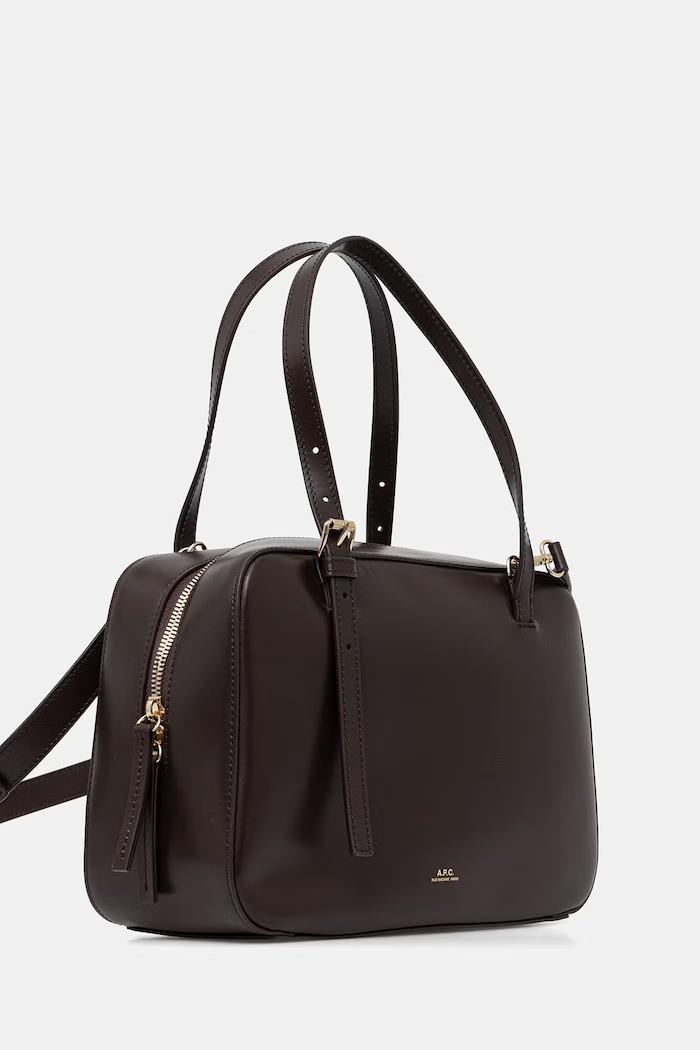 A.P.C. torebka crossbody damska skórzana SAC VIRGINIE BOX PXBMW.F67017 brązowy SS26