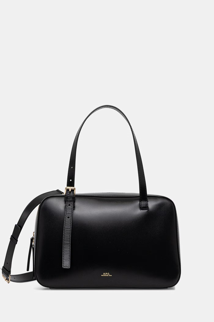 A.P.C. torebka crossbody damska skórzana SAC VIRGINIE BOX czarny PXBMW.F67017