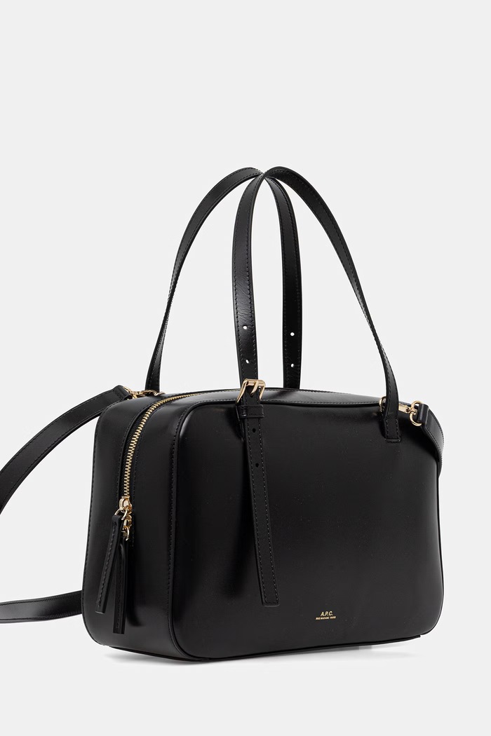 A.P.C. torebka crossbody damska skórzana SAC VIRGINIE BOX PXBMW.F67017 czarny SS26