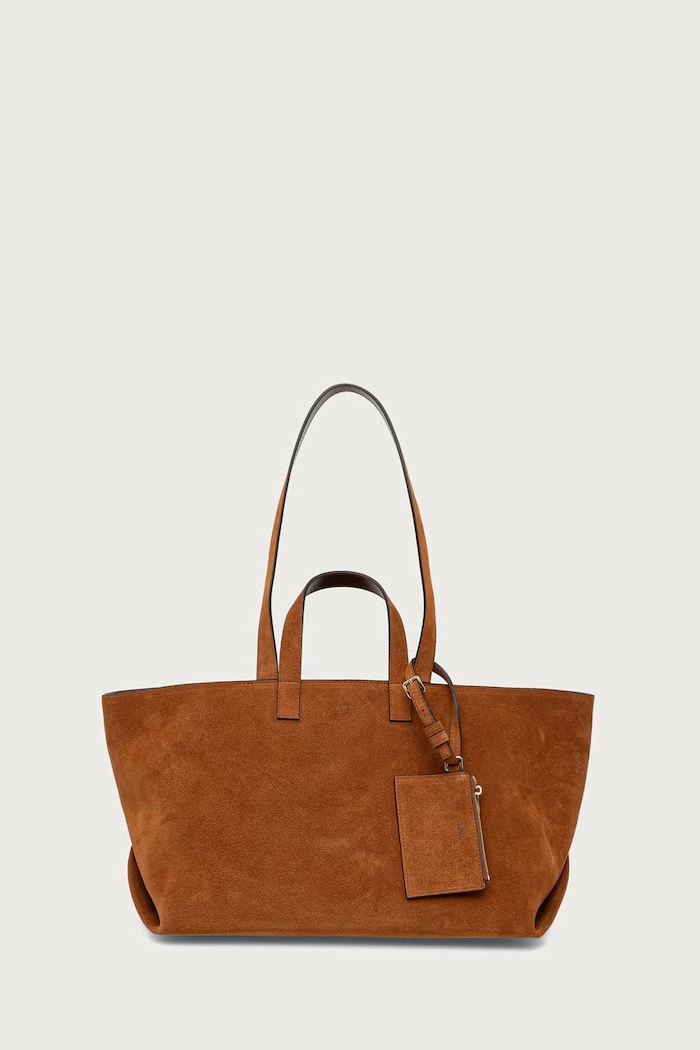 A.P.C. Kabelka typu shopper dámska semišová LE DRUMMER hnedá PXCAL.F67057