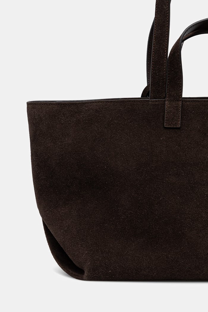 Accesorii A.P.C. geanta de mana din piele intoarsa LE DRUMMER PXCAL.F67057 maro