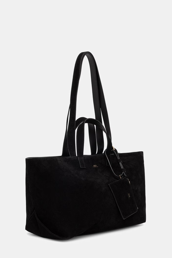 A.P.C. torebka shopper damska zamszowa LE DRUMMER PXCAL.F67057 czarny SS26
