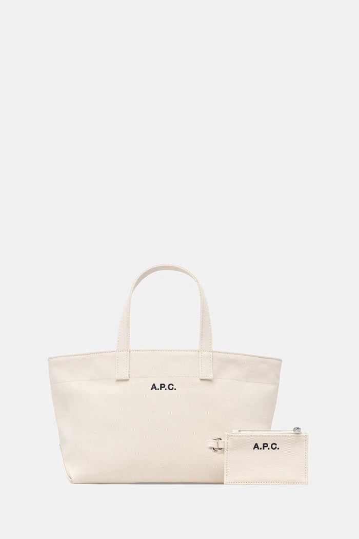 A.P.C. torebka tote damska bawełniana LE DRUMMER TOILE SMALL beżowy COHMP.F67045