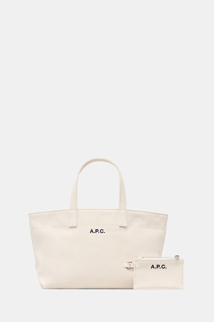 A.P.C. torebka tote damska bawełniana LE DRUMMER TOILE SMALL beżowy COHMP.F67045