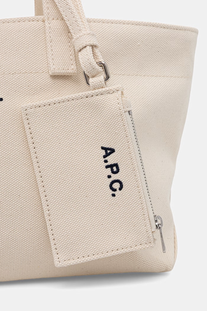 A.P.C. torebka tote damska bawełniana LE DRUMMER TOILE SMALL COHMP.F67045 beżowy