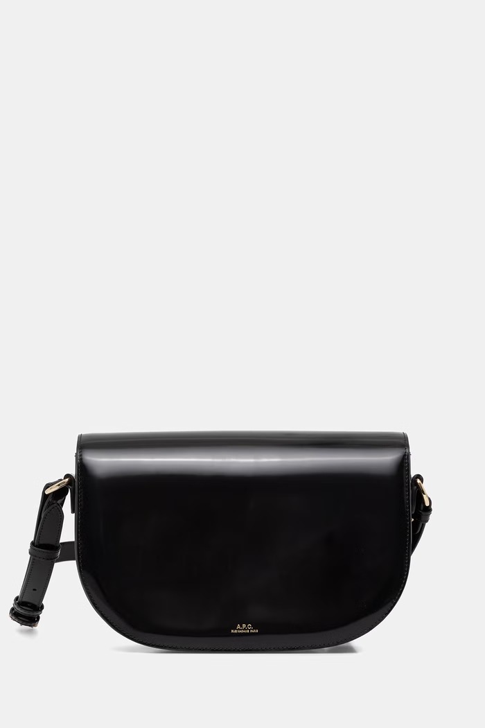 A.P.C. torebka bagietka damska skórzana LE B-SIDE czarny PXCBT.F67020