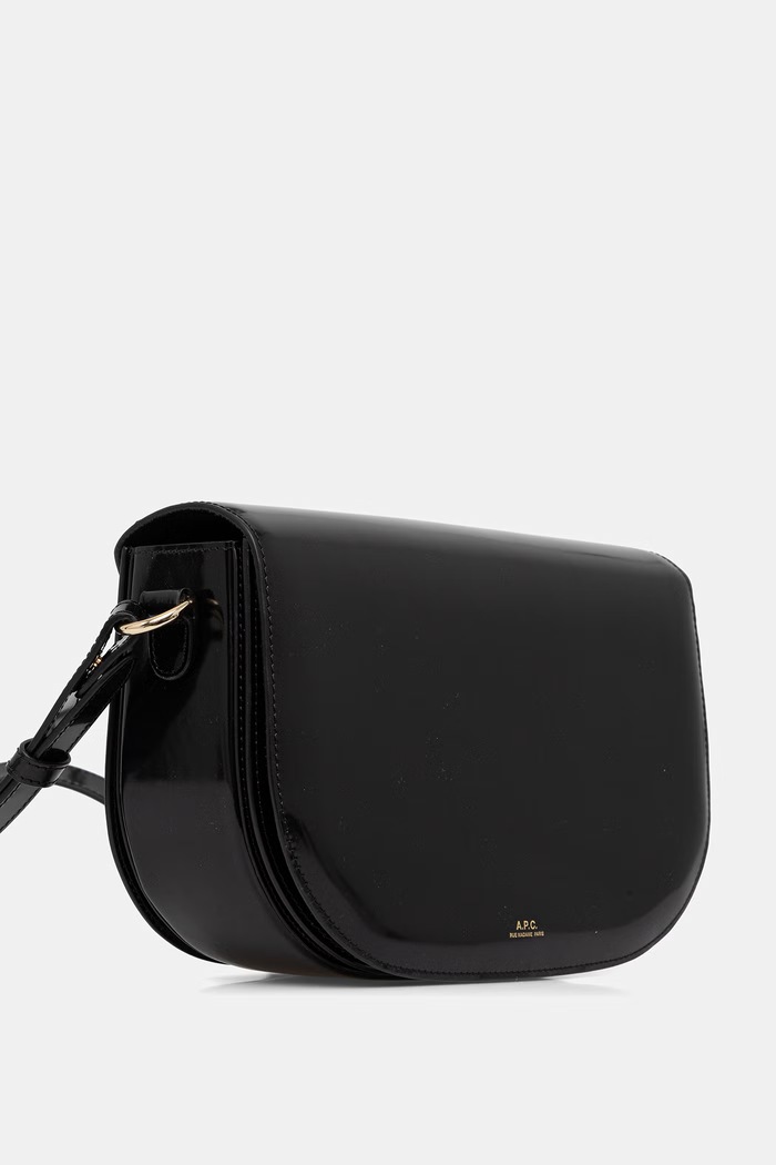 A.P.C. torebka bagietka damska skórzana LE B-SIDE PXCBT.F67020 czarny SS26