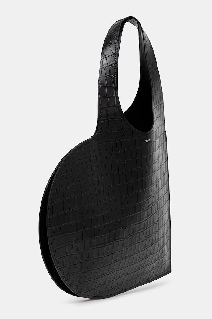 Coperni poșetă de piele Croco Double Heart COPBA113F6075 negru SS26