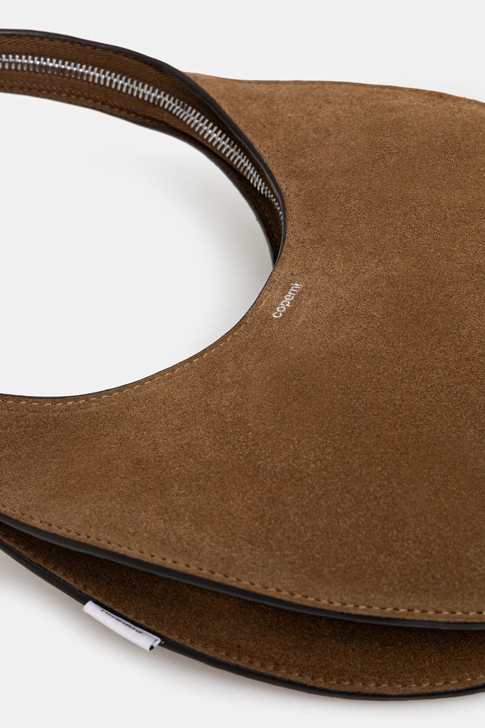 Замшева сумочка Coperni Soft Swipe коричневий COPBA108F6049