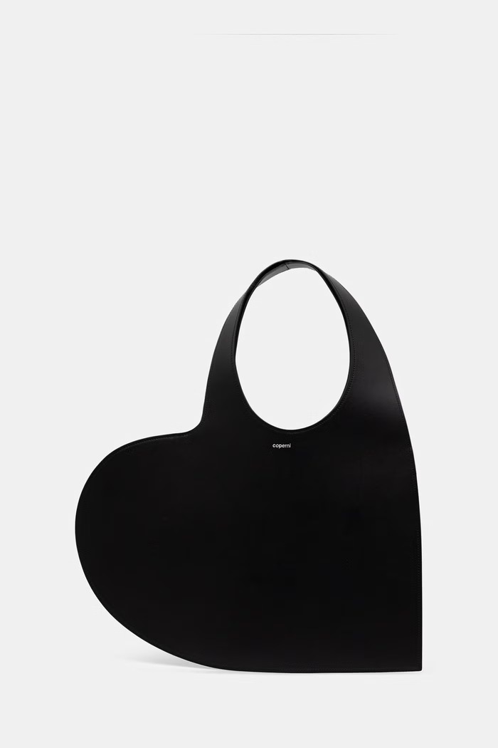 Шкіряна сумочка Coperni Heart гладкий чорний COPBA14F6083