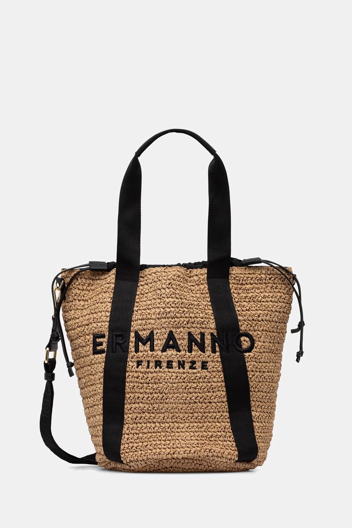 ERMANNO Firenze crossbody torbica ženska usnjena bež 12402096