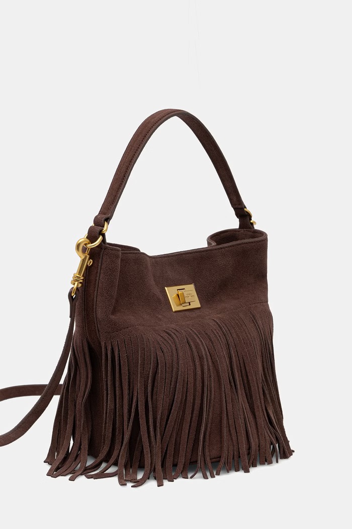 ERMANNO Firenze Crossbody torbica ženska usnjena 12402181 rjava SS26