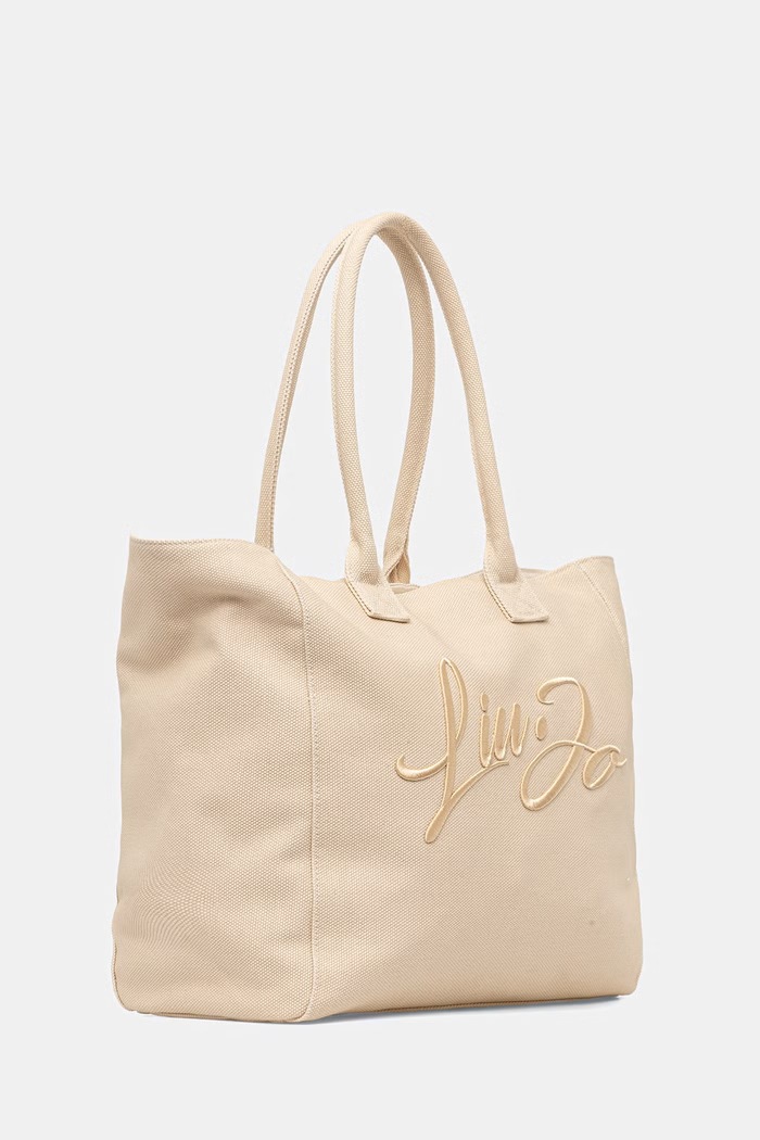 Liu Jo geantă shopper pentru femei, din bumbac AA6200.T546A bej SS26