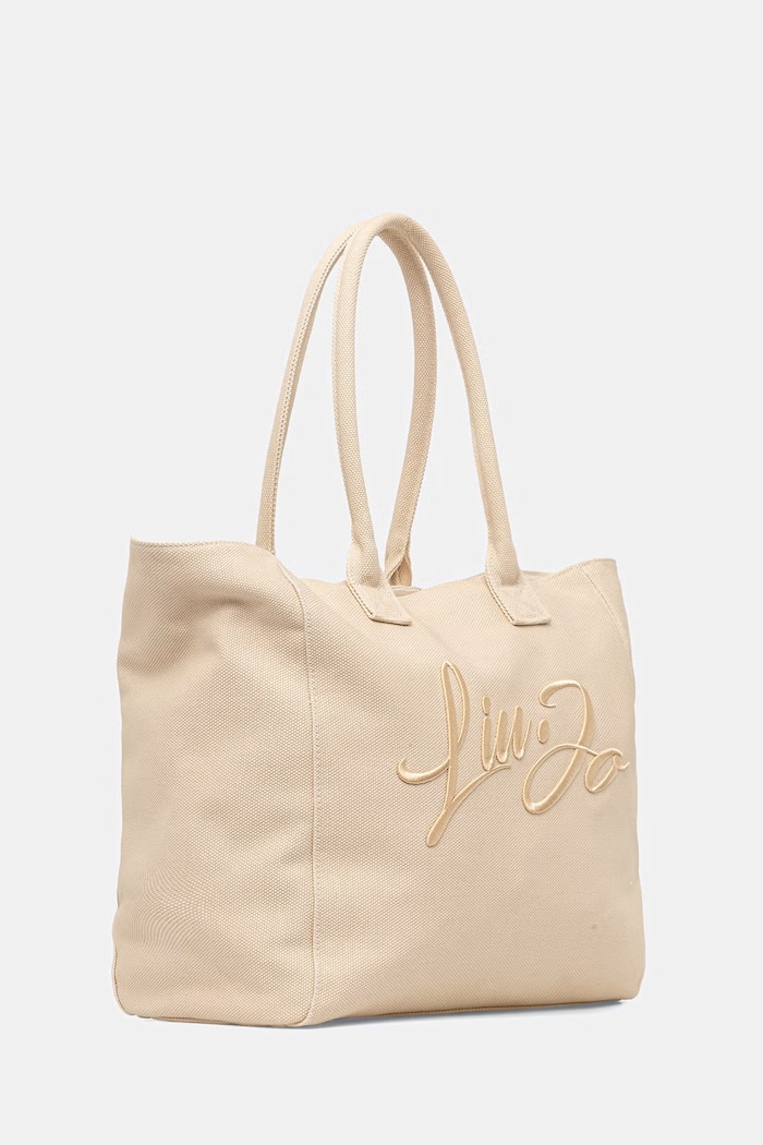Liu Jo geantă shopper pentru femei, din bumbac AA6200.T546A bej SS26