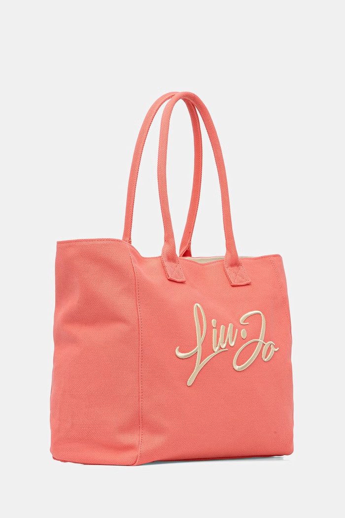 Liu Jo geantă shopper pentru femei, din bumbac AA6200.T546A roz SS26