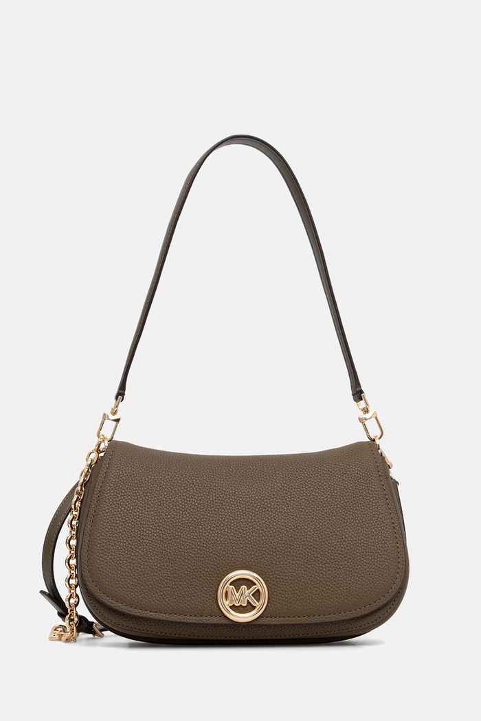 MICHAEL Michael Kors чанта crossbody дамска от кожа зелен 30R6GY5S2L