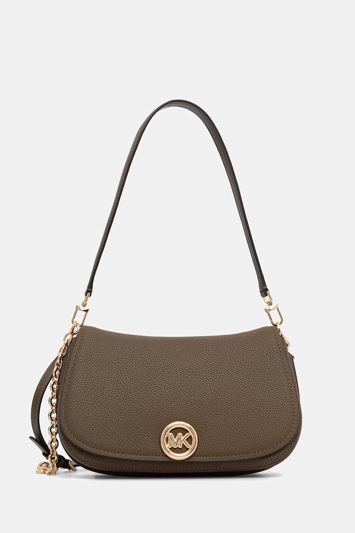 MICHAEL Michael Kors чанта crossbody дамска от кожа зелен 30R6GY5S2L