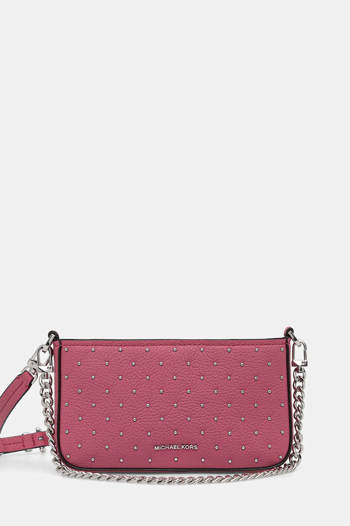 Δερμάτινη τσάντα MICHAEL Michael Kors λείο δέρμα ροζ 32R6SYTU1L