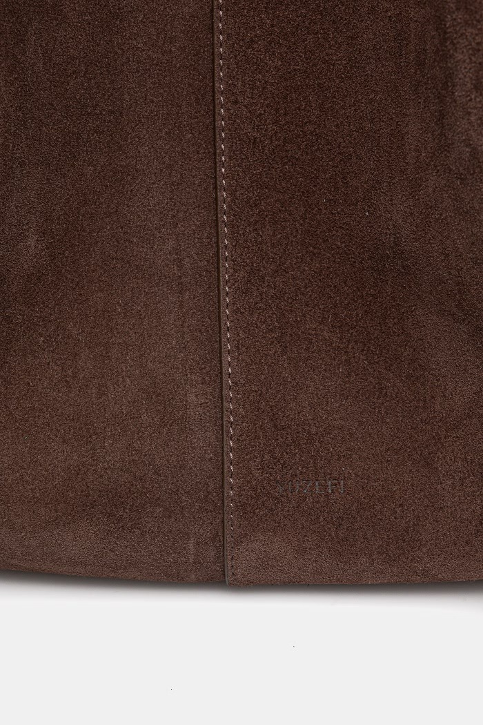 Αξεσουάρ Yuzefi shopper γυναικεία δέρμα σουέτ XL MOCHI YUZRS26.HB.XLM.S026 καφέ