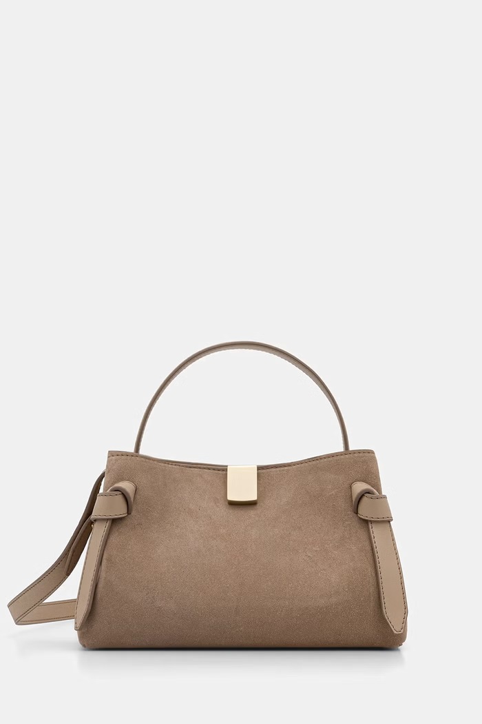 Yuzefi crossbody kabelka dámska semišová GYOZA MINI béžová YUZSS26.HB.MGZ.S007
