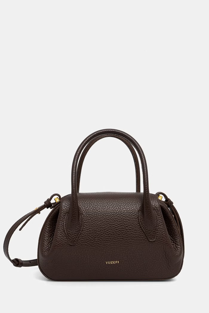 Yuzefi χιαστί γυναικεία δερμάτινη OYSTER MINI DUFFLE καφέ YUZCO.HB.MOYD.L038