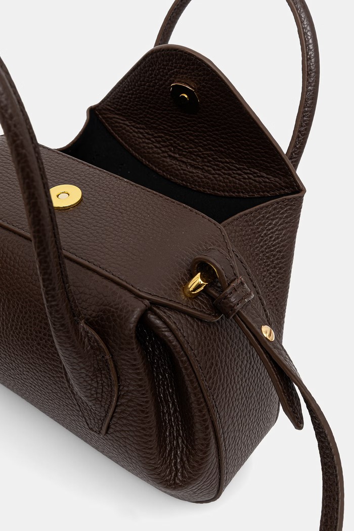 Yuzefi χιαστί γυναικεία δερμάτινη OYSTER MINI DUFFLE YUZCO.HB.MOYD.L038 καφέ