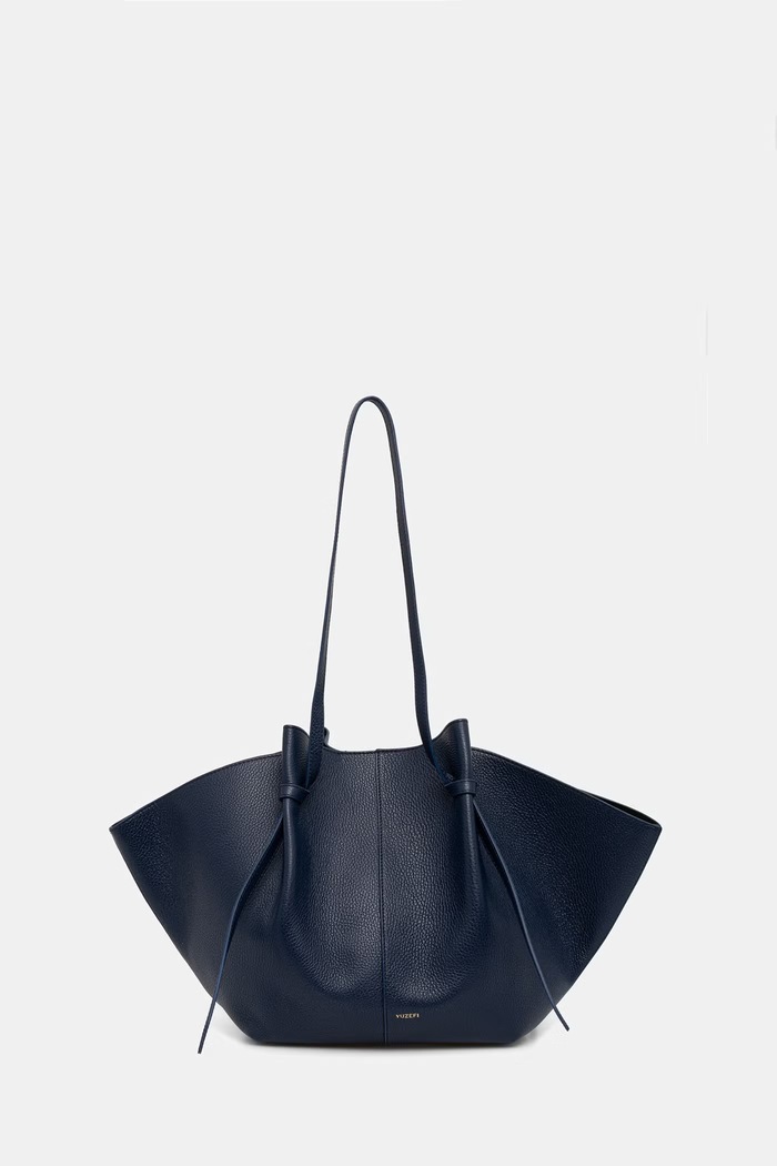 Yuzefi torebka shopper damska skórzana LARGE MOCHI granatowy YUZSS26.HB.LM.L063