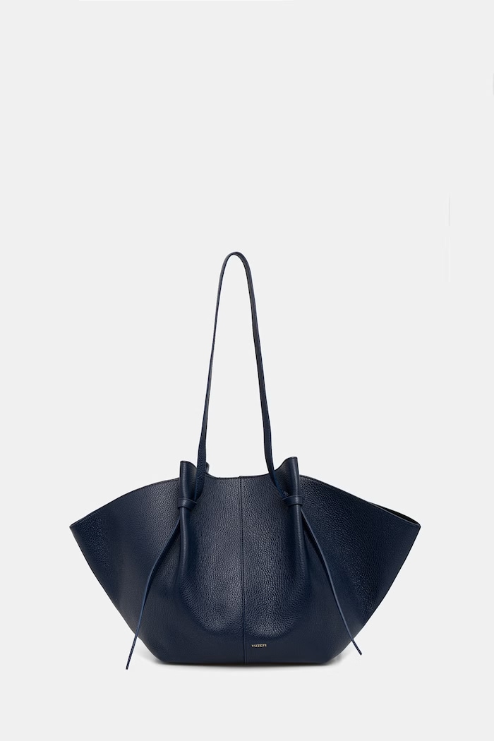 Yuzefi torebka shopper damska skórzana LARGE MOCHI granatowy YUZSS26.HB.LM.L063