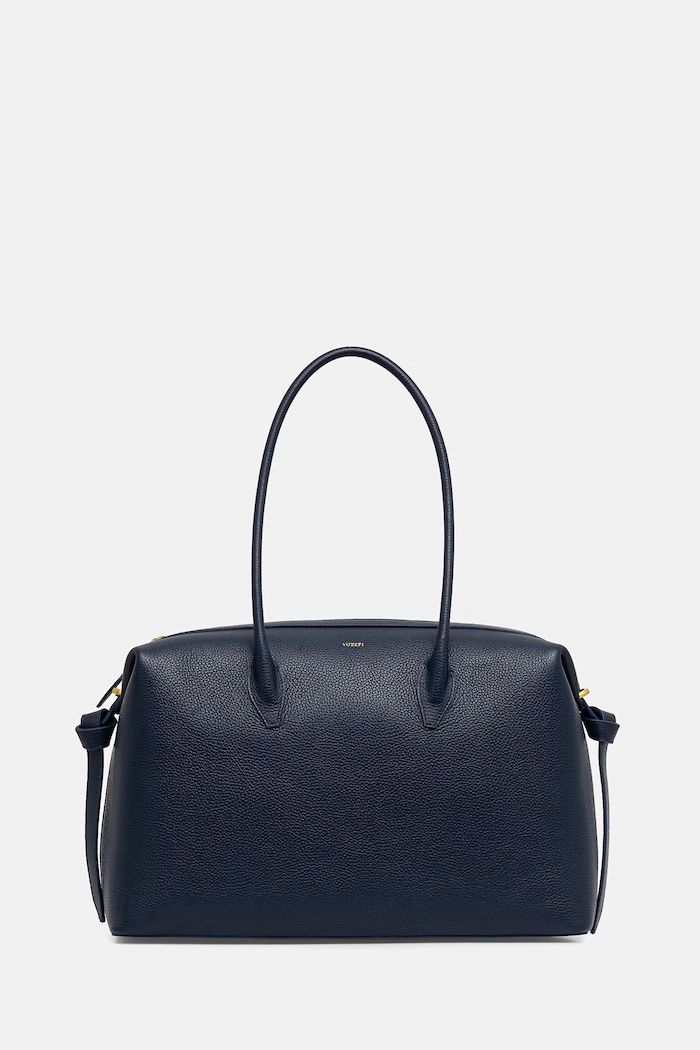 Yuzefi torebka shopper damska skórzana LARGE BRIOCHE DUFFLE granatowy YUZSS26.HB.LBD.L063