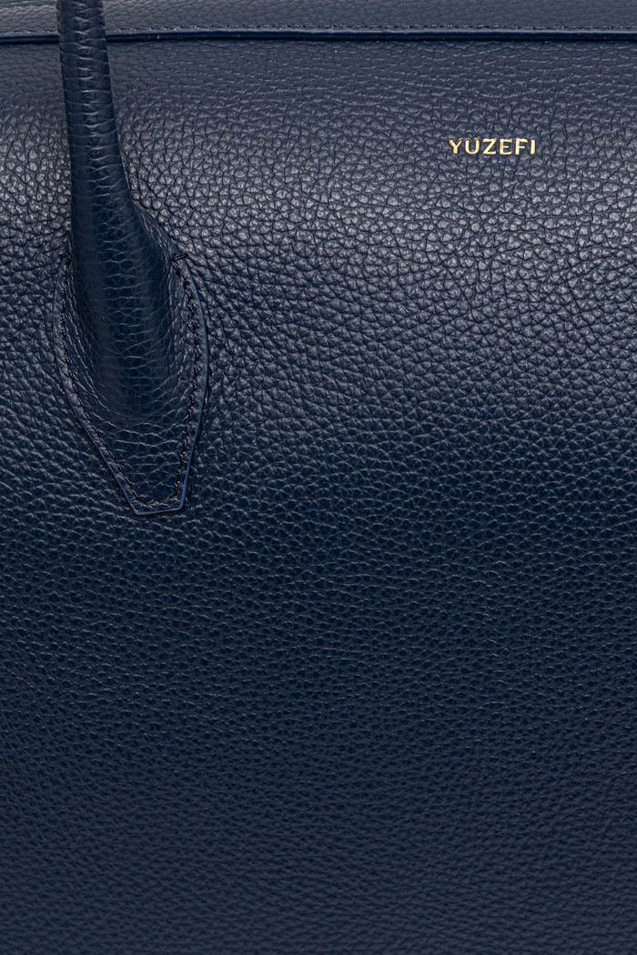 Akcesoria Yuzefi torebka shopper damska skórzana LARGE BRIOCHE DUFFLE YUZSS26.HB.LBD.L063 granatowy