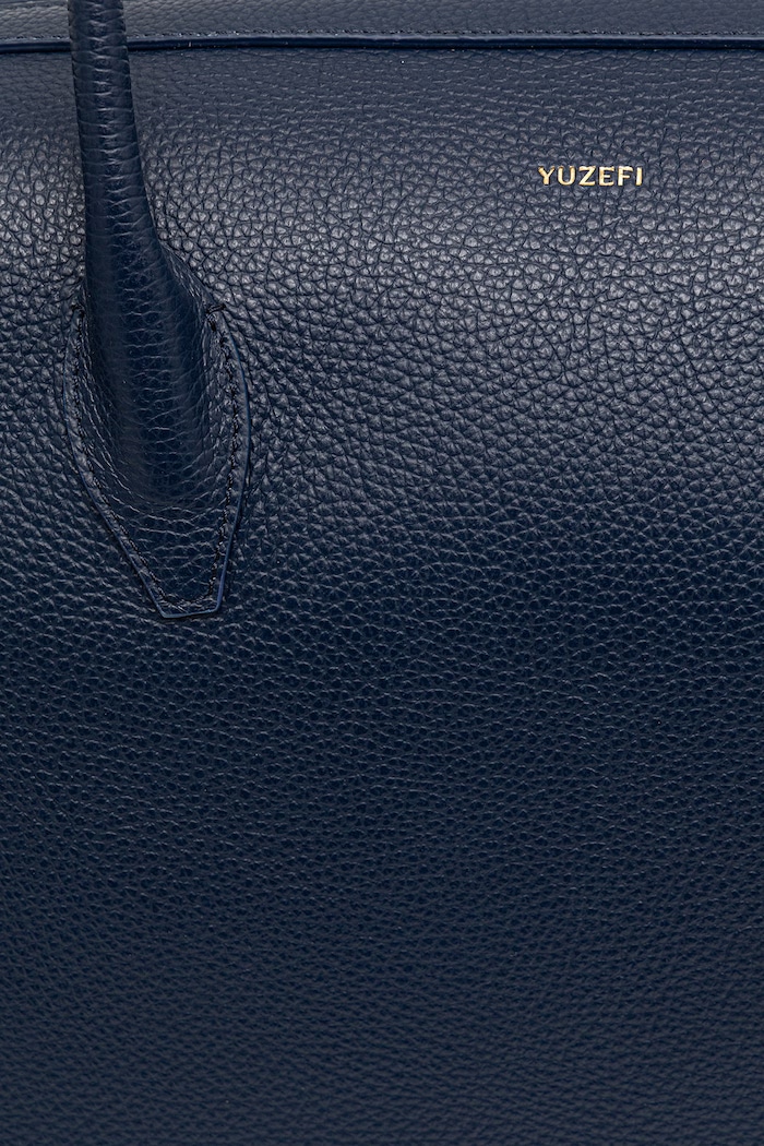 Akcesoria Yuzefi torebka shopper damska skórzana LARGE BRIOCHE DUFFLE YUZSS26.HB.LBD.L063 granatowy