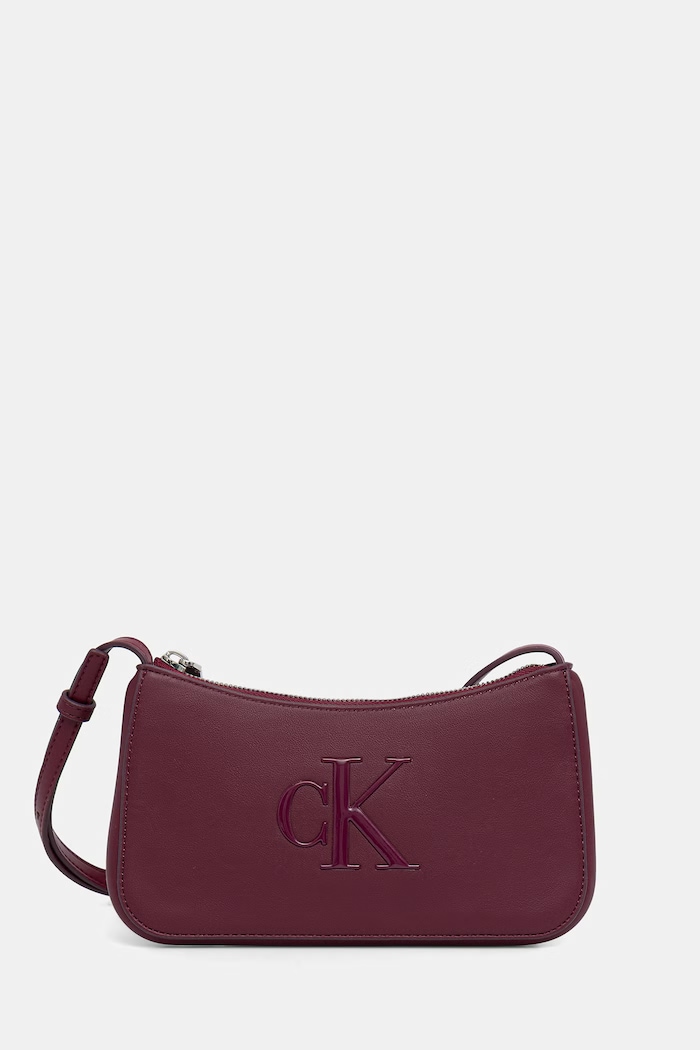 Calvin Klein crossbody kabelka dámská burgundské LV04F1125G