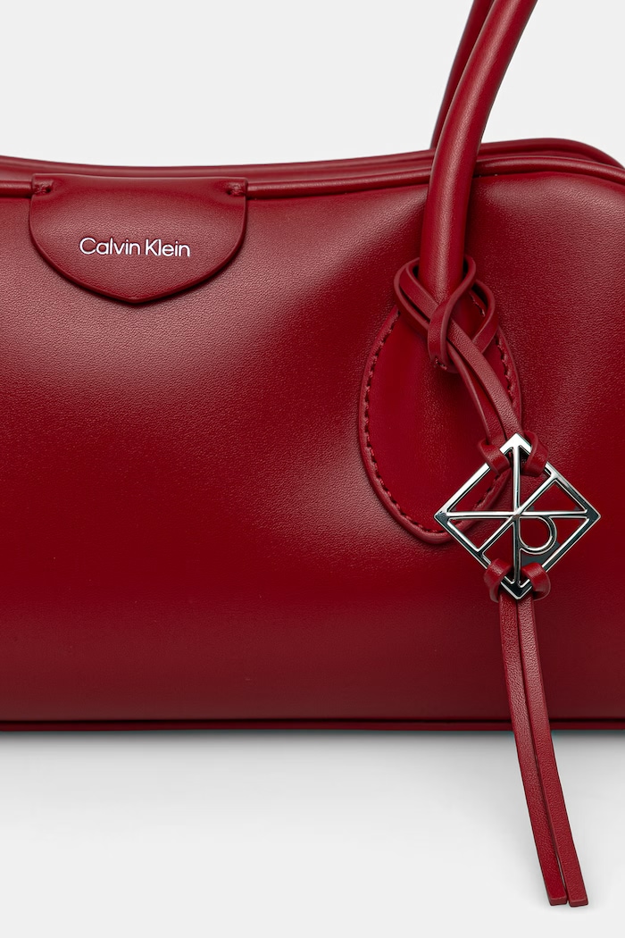 Аксесоари Calvin Klein чанта тип багета дамска от имитация на кожа LV04F3369G червен