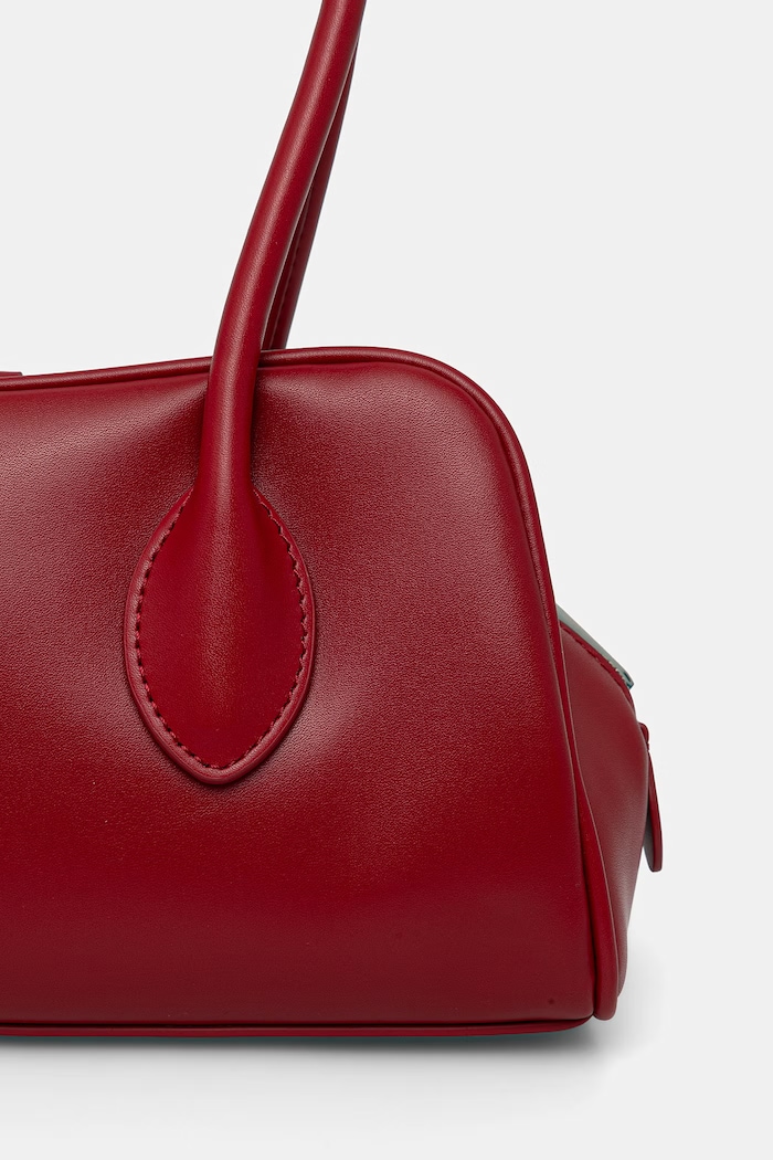 Calvin Klein чанта тип багета дамска от имитация на кожа червен LV04F3369G